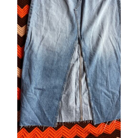 Favorite Daughter NWOT The Sunny Low Slung Denim Maxi Skirt sz 33 - Picture 4 of 11